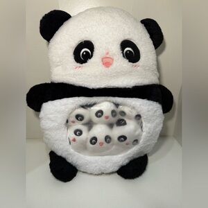 Charming Panda Plush with Baby Pandas
